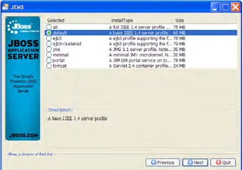 Figure 1.3 Prepared configurations available through the installer