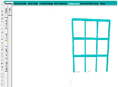 Fig. 3 3D rendered view of model in STAAD-Pro 