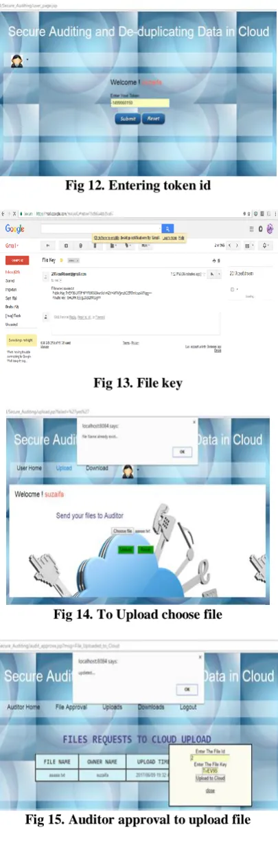 Fig 15. Auditor approval to upload file  