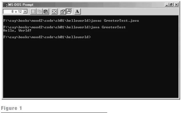 Figure 1Running the “Hello, World!” Program in a Shell Window