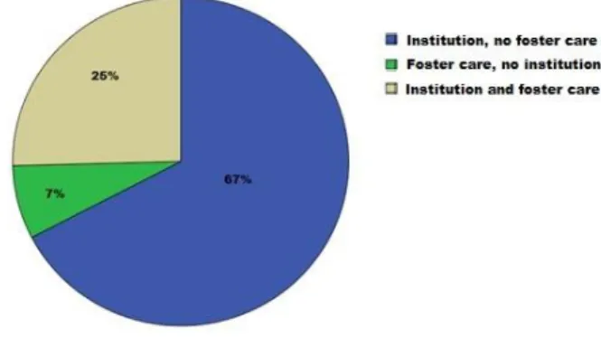 Figure 1. Distribution of pre-adoption care arrangements  