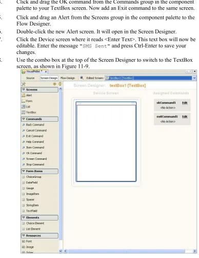 Figure 11-9Visual dDesigner with a TextBox screen added9.