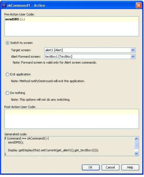 Figure 11-11Action dialog box