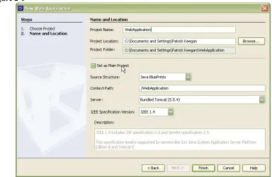 Figure 2-1New Project Wizard, Web Application template, Choose Project page