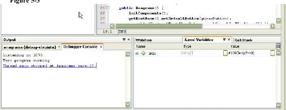 Table 5-1: Debugger windows