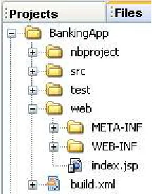 Figure 6-1Files window with Web application folder structure