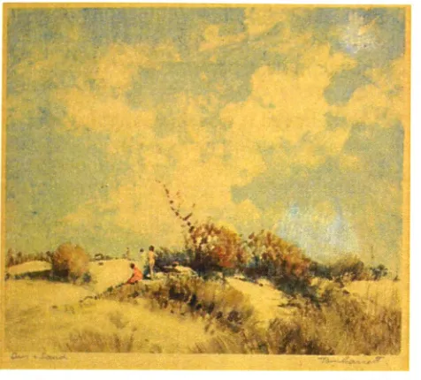 Figure 12. Tom Garrett, Sun & sand, 1937, monotype 