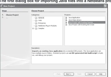 Figure 9How to import existing Java files into a new project (part 1 of 2)