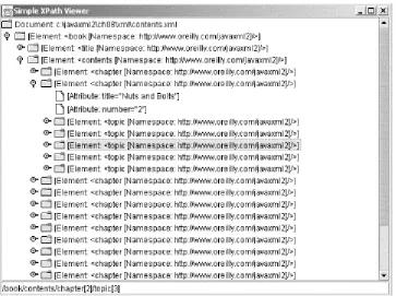Figure 8-1. Viewing contents.xml and XPaths 