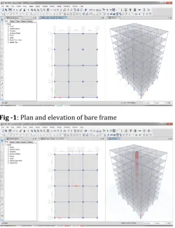 Fig -3: Elevation of refined model with centrally located shear wall  
