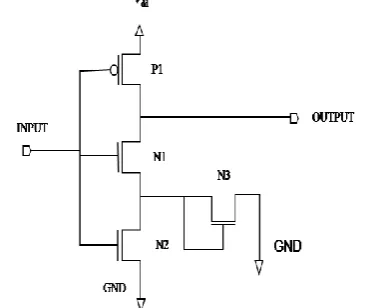 Figure 3.The proposed Schmitt trigger 