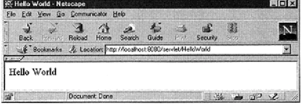 Figure 2-3. The Hello World servlet