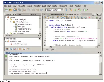 Figure 14  You can run the examples in the text from the demo project. 
