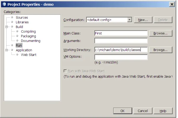 Figure 15  You can display Project Properties from the context menu of the project node