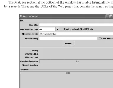 Figure 6-1The Search Crawler GUI interface