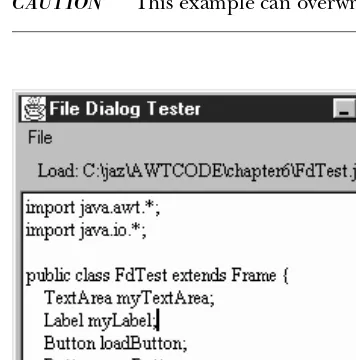 Figure 6–10: FileDialog test program