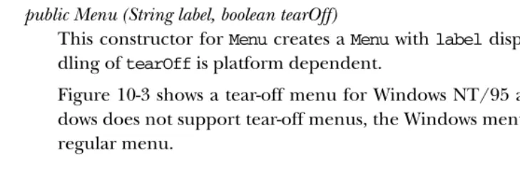 Figure 10–3: Tear-off menu
