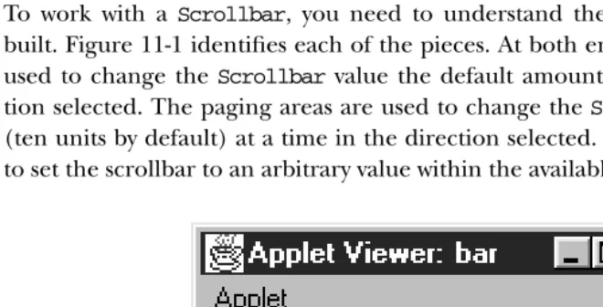 Figure 11–1: Scrollbar elements