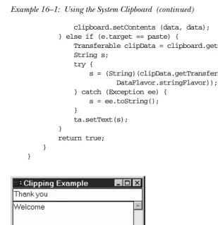 Figure 16–1: Using the system clipboard