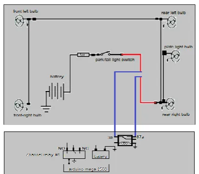 Figure 10. Park/tail light and simulator circuit (SET 2)   