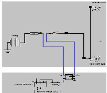 Figure 13. Turn signal light and simulator circuit (SET 1)   