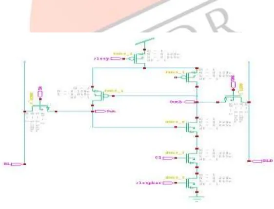 Fig 2. Modified 6T SRAM memory cell                      The working of the proposed cell can be divided into three parts namely hold, read and write operations