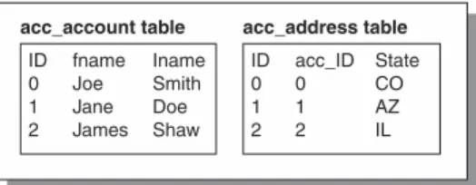Figure 3.3 Database rows/columns.