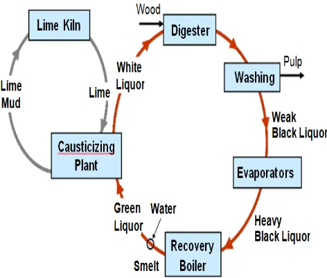 Fig -3 : Causticizing process of the pulp mill recovery plant 