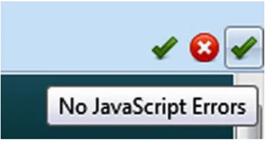 Figure 2-2. Webdeveloper Toolbar showing JavaScript errors