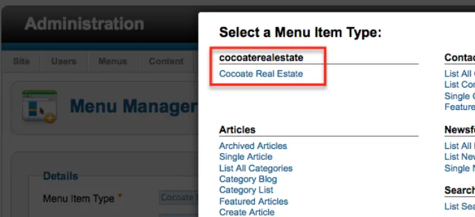 Figure 3: XML Data in Menu Manager