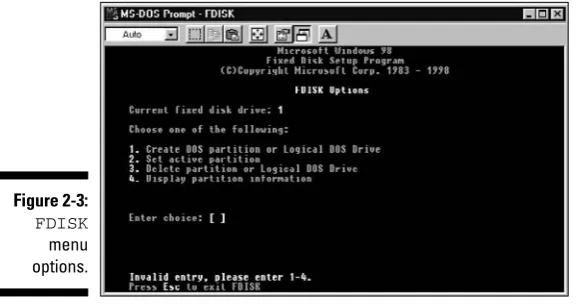 Figure 2-3:FDISKmenu
