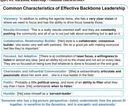 Figure 4A: Backbone leadership – common characteristics 