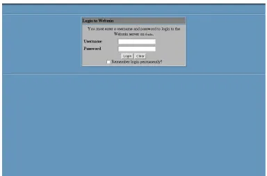 Figure 2.1  The Webmin login page.