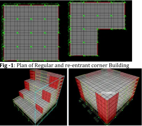Fig -1 : Plan of Regular and re-entrant corner Building   