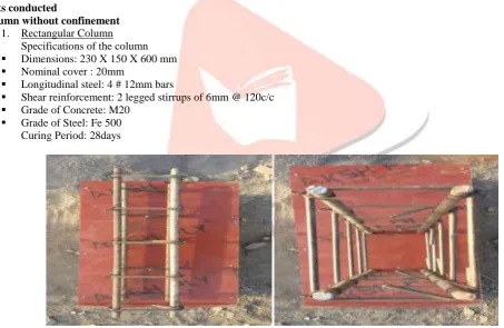 Fig 1.Arrangement of reinforcement 