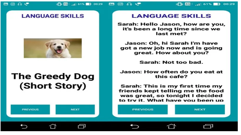 Fig. 7 Language session Page 