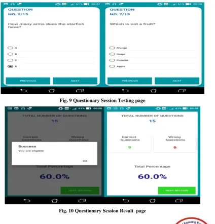 Fig. 10 Questionary Session Result  page 