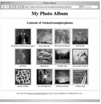 Figure 8-5: An instant online photo album created with 44 lines of shell script!