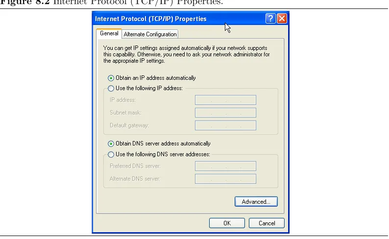 Figure 8.2 Internet Protocol (TCP/IP) Properties.