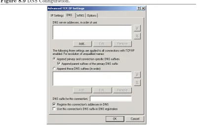 Figure 8.9 DNS Conﬁguration.