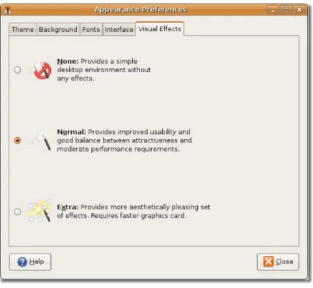 Figure 2.34: Opening the Appearance Preferences Dialogue Box