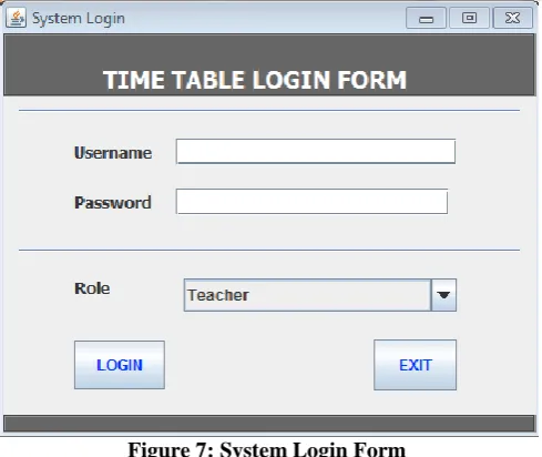Figure 6: Launch Agent Page Once the timetable agent is launched, it launches the login form which is a form that enables the various users (lecturers, course 
