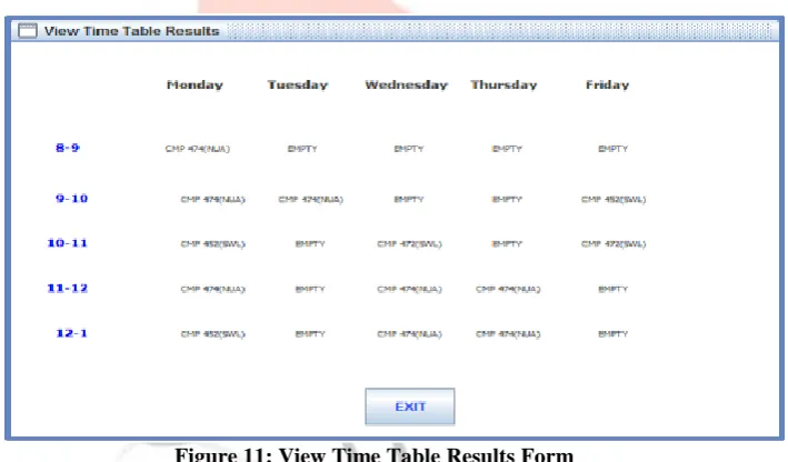 Figure 10: Schedule Course Form  