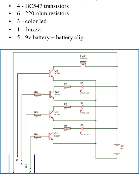 Fig. 5 Circuit diagram for water level indicator. 