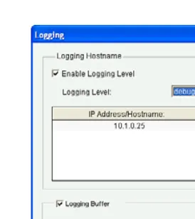 Figure 6-6  Using CCP to Edit the Logging Settings 