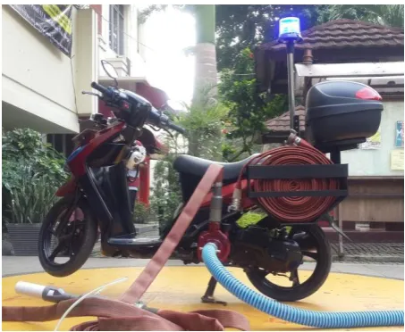 Fig. 7. Installation of firefighter motorcycle 
