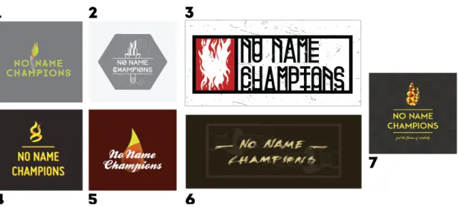 Figure 1: The seven logos for the remix simulation. 