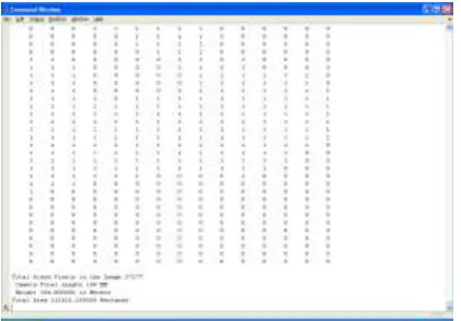 Fig. 6. Burned Region Calculations  The available burnt region in above figures is a binary image array consisting of values of 0s and 1s