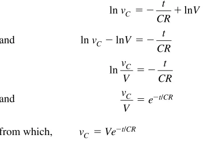 Figure 8.5 . When the supply is suddenly cut by opening switch S, the capacitor is left 