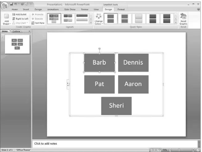 Figure 2-4Contextual commands display only the commands you need that are related to the currently selected object.